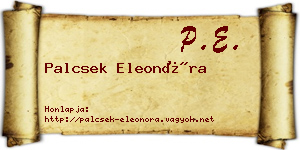 Palcsek Eleonóra névjegykártya